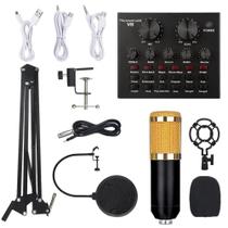 Microfone keedi-mic800 Com Braço Articulado + Kit Interface Mesa V8