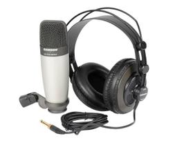 Microfone kit samson c01 + fone sr850
