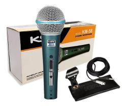 Microfone Ksr Pro Km58 Beta Cabo Cachimbo + Bag Microfone Ksr Pro Km58 Beta Cabo Cachimbo + Bag