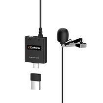 Microfone Lapela Comica CVM-V01 Condensador Smartphone USB-C