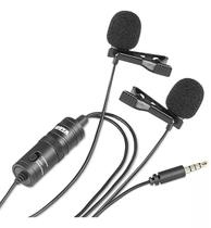 Microfone Lapela Duplo Boya Bym1dm Omnidirecional Gt971