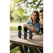 Microfone Lapela Duplo Celular Android Tipo C Sem Fio