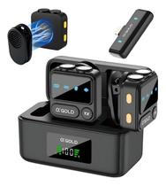 Microfone Lapela Duplo Compatível com iPhone Android Anti Ruído C/ Imã