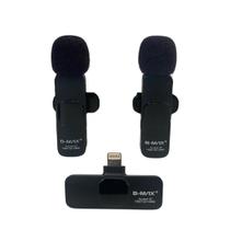 Microfone Lapela Duplo Profissional Entrada IP - Bmax