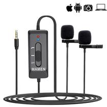 Microfone Lapela Duplo Profissional Mamen Km-D2 Pro Bateria