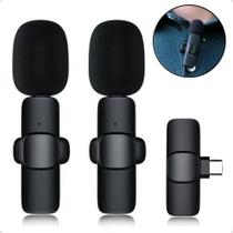 Microfone Lapela Duplo Sem Fio 2 Em 1 Plug And Play K9 - Altomex