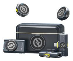 Microfone Lapela Duplo Sem Fio Hollyland Lark M2 Combo Preto