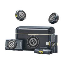 Microfone Lapela Duplo Sem Fio Hollyland Lark M2 Combo Preto