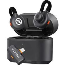 Microfone Lapela Duplo Sem Fio Hollyland Lark M2S USB-C 2.4Ghz - Preto