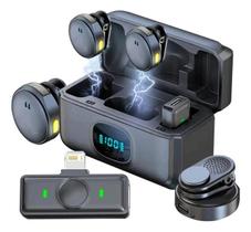 Microfone Lapela Duplo Sem Fio Magnético Anti Ruído - ON-2912 - (Cores Sortidas) Microfone Lapela Duplo Sem Fio Magnético Anti Ruído - ON-2912 - (Cores Sortidas)