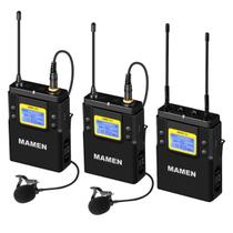 Microfone Lapela Duplo Sem Fio Profissional MAMEN - WMIC-01 Microfone Lapela Duplo Sem Fio Profissional MAMEN - WMIC-01