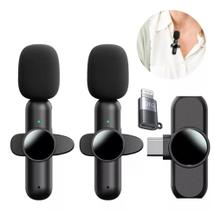 Microfone Lapela Duplo Tipo-C e Lightning EL-1823