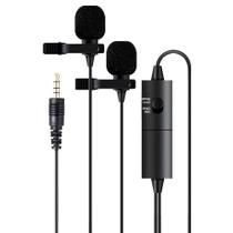 Microfone Lapela Duplo,Universal,Smartphone/Câmera,6M,Omni