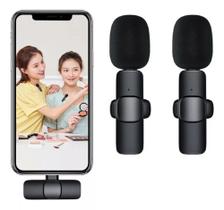 Microfone Lapela Duplo Wireless Sem fio Para Android USB Tipo C Type C Plug