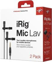Microfone Lapela Irig Mic Lav 2 Pack Para Smartphone