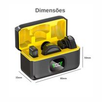 Microfone Lapela J6 Imã Sem Fio Preto Lavalier
