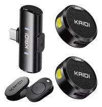 Microfone Lapela Kaidi KMF4 Com Imã Anti Ruido Redondo