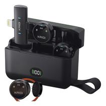 Microfone Lapela Kaidi Sem Fio Lightning Duplo com Filtro de Ruído e Áudio Claro e Potente Microfone Lapela Kaidi Sem Fio Lightning Duplo com Filtro de Ruído e Áudio Claro e Potente
