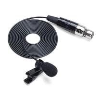 Microfone Lapela Omnidirecional Conector (TA3F) Preto LM10BX