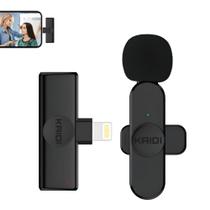 Microfone Lapela Original Sem Fio Kaidi KMF5-A Wireless Lightning para Smartphones (iPhone)