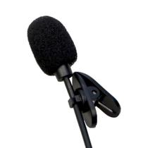 Microfone Lapela P2 1,50m com extensor 3m e adaptador P3 - MYMAX