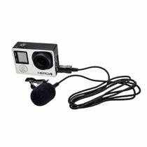Microfone Lapela para Câmeras GoPro Hero 3, 3+, 4