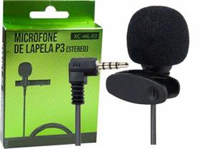 Microfone Lapela para smartphone com fio 2,5 mt Plug P3 XC-ML-02 Microfone Lapela para smartphone com fio 2,5 mt Plug P3 XC-ML-02