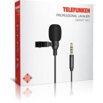 Microfone lapela para smartphone plug 3,5mm - tfsmartmic - telefunken (preto)