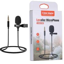 Microfone Lapela Plug P2 3.5mm Condensador Omnidirecional - LAVALIER