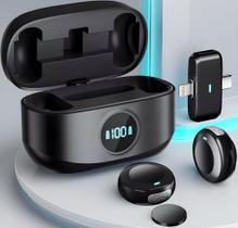 Microfone Lapela Profissional Bell M2 Marca Fam Com Imã 2 em 1 Tipoc E Lightining Original Cancelamento De Ruído