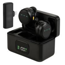 Microfone Lapela Profissional Sem Fio 2 em 1 Tipo Lightning Com IA