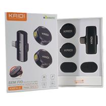 Microfone Lapela Redondo Com Imã Tipo C Sem Fio Anti Ruído Magnetico