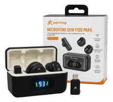 Microfone Lapela Redondo Imã Android iPhone Anti Ruído Duplo