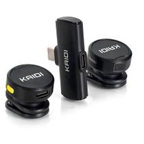 Microfone Lapela Redondo Sem Fio Type C Android KMF4-C Preto Microfone Lapela Redondo Sem Fio Type C Android KMF4-C Preto