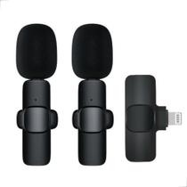 Microfone Lapela Sem Fio 2,4GHz Para Android Ou IOS, Bateria 5h, Plug-And-Play, Captação 360, Ideal Para Lives, TikTok, YouTube E Gravações