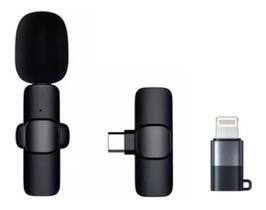 Microfone Lapela Sem Fio Bluetooth Para IOS e Android - K8