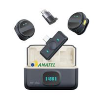 Microfone Lapela Sem Fio Compativel com iPhone E Samsung Hifi Dog 2LC Nota Fiscal Original Duplo Garantia