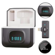 Microfone Lapela Sem fio Compatível iPhone Case Carregamento Microfone Lapela Sem fio Compatível iPhone Case Carregamento