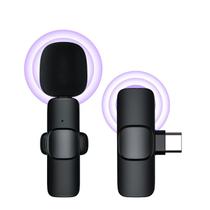 Microfone Lapela Sem Fio Compatível Iphone e Android Tipo C Plug And Play