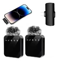 Microfone Lapela Sem Fio Duplo Profissional Celular Compativel iphone 15 e 16 Anti Ruídos Microfone Lapela Sem Fio Duplo Profissional Celular Compativel iphone 15 e 16 Anti Ruídos
