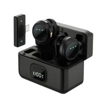 Microfone Lapela Sem Fio Duplo Tipo C Anti Ruído de IA