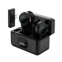 Microfone Lapela Sem Fio Duplo Tipo C Anti Ruído De Ia