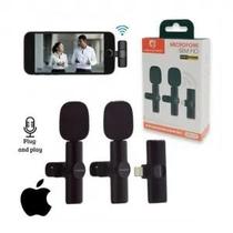 Microfone Lapela Sem fio Duplo Wireless Compativel Iphone Duplo Microfone Lapela Sem fio Duplo Wireless Compativel Iphone Duplo