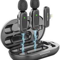 Microfone Lapela Sem fio Duplo Wireless Compativel Iphone. Para Smartphones 2 em 1 Microfone Lapela Sem fio Duplo Wireless Compativel Iphone. Para Smartphones 2 em 1