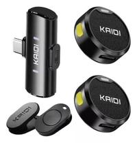 Microfone Lapela Sem fio Duplo Wireless Tipo C Para Smartphones