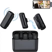 Microfone Lapela Sem Fio e Alto-Falante Bluetooth Tipo C J13 Microfone Lapela Sem Fio e Alto-Falante Bluetooth Tipo C J13