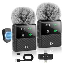 Microfone Lapela Sem Fio Kairiyard com Redução de Ruído Microfone Lapela Sem Fio Kairiyard com Redução de Ruído