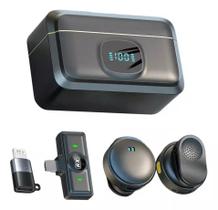 Microfone Lapela Sem Fio Magnético Android e IOS Duplo Ante Ruído Microfone Lapela Sem Fio Magnético Android e IOS Duplo Ante Ruído