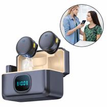 Microfone Lapela Sem Fio Magnético Para Gravação Vídeo iPhone Android Tipo C Redução Ruído Original