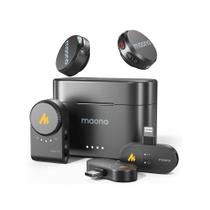 Microfone Lapela Sem Fio Maono Wave T5 Combo Câmera, USB Tipo-C e Lightning Microfone Lapela Sem Fio Maono Wave T5 Combo Câmera, USB Tipo-C e Lightning